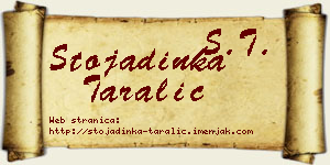 Stojadinka Taralić vizit kartica